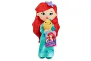 Disney Princess Lil' Friends Ariel Flounder 14-inch Plush Doll, Kids Toys for Ages 3 Up by Just Play