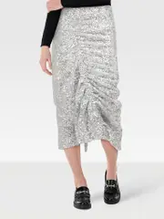 Silver Sequin Skirt
