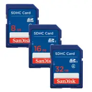 SanDisk 64GB 32GB 16GB 8GB SD SDHC HD Video Flash Memory Card Class 4 For Camera
