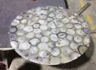 Agate Table, Natural Coffee Table, Handmade Center Table, Mid Century Modern Art