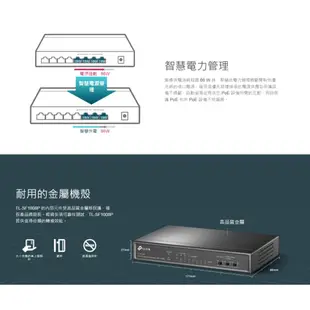 TP-LINK TL-SF1008P 8埠 桌上型交換器 交換器 集線器 路由器 RJ45 4埠 PoE+ 光華商場