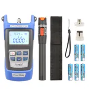 Fiber Tools Kit Set with Optical Power Meter 10MW Fiber Optic Red Light Pen
