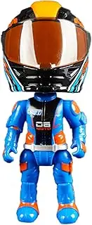Transform Motorcycle Model - Alloy Q Version Motorcycle Rider Figures, Simulation Deformable Doll, Joint Movable Desktop Toy Ornament for Desktop, Indoor - Blue