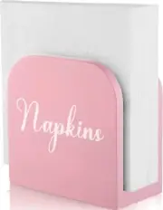 Pink Napkin Holder for Table - Wooden Napkin Holders for Kitchen - Pink Kitchen
