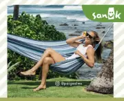 NWT Sanuk Hammock Blue White With Matching Drawstring Carrying Bag