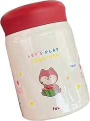 Insulated Food Jar 320ml Stainless Steel Insulated Vacuum Food Jar Cup Container with Lid for Outdoor Cartoon Portable Bottle(#4（fox）)
