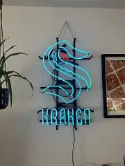 17"x14" Seattle Kraken Team Logo Neon Sign Lamp Light Bar Show Gift Artwork MM