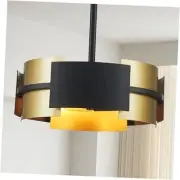 Black Gold 3-Light Pendant Light, Modern Dining Room Light Fixture for 13"-Gold