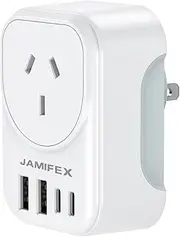JAMIFEX Japan Travel Adapter, AU to Japan Plug Adapter Type A Travel Power Plug for Japan, Philippines, Canada,Mexico, China, Jamaica, Peru and More