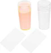 NOLITOY 2 Set Nail Seal Silicone Stamper Set Scrapper Nail Art Gel Polish for Professional Home Use