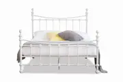 Modern Classic Julia Queen Metal Bed Frame White