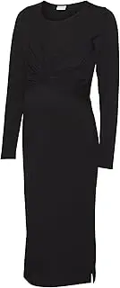 [MAMALICIOUS] Mama Licious Female Dress MLMACY June L/S JRS MIDI Dress 2F A, Black