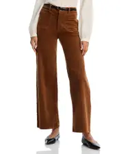 Frame Le Slim Palazzo Mode Corduroy Jeans in Maple Brown