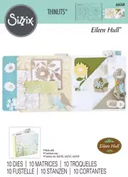 Sizzix Thinlits Die Set By Eileen Hull 10/Pkg-Floral Pocket And Paperclips 5A002