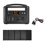 VoltX 600W Portable Solar Generator + 100W Mono Solar Panel & Cable