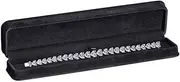 [ALLURE BOX & DISPLAY COMPANY] Allure - Rich Suede Black Luxury Bracelet Box, Elegant Diamond Bracelet Case, With Black Velour Interior, Jewelry Display Gift Box, For Unique Proposal, Engagement Or Wedding.