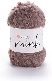 5 Pack Yarnart Mink Soft Fur Yarn - Chunky Fluffy Faux Eyelash Yarn for Crochet Knit Clothes (50gr*5) (75m*5) - Yarnart Mink 332