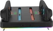4in1 Charging Dock for Switch2 Charging Station with RGB Lights, 4-Port Charger Station with RGB Lightings Modes, Fast Charging for Switch2 Type-c Charger Cable for Switch2 Accessories