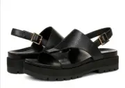 Vionic Alondra Lug Women's T-strap Comfort Sandal Black - 7 Medium