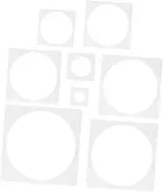 Generic 8pcs Reusable Plastic Circle Template for DIY Painting and Crafting Durable Stencils for Scrapbooking and Home Decor Versatile Shape Templates for Art Projects