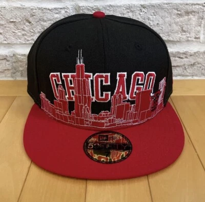 New Era 59Fifty Chicago Bulls Wool Fitted Hat Size 7 Hardwood Classics