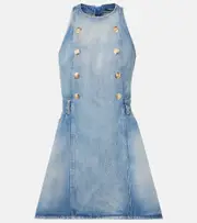 [Balmain] Balmain Denim minidress UK 10 blue