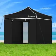 3x3m Gazebo ALFORDSON Pop Up Marquee Side Wall Portable Black