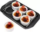 Creme Brulee Making Set - 6 Porcelain Ramekins 6 Oz, 304 Stainless Steel Lifting