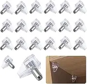 50Pcs Shelf Support Pegs Shelf Holder Pins, Support Cabinet Shelf Pins, Clear Bracket Pins for Cabinet Bookshelf Display Wardrobe Closet Cupboard Bookcase Pantry Shelving Shelf Holder Locking Pins