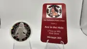 Silver 1 oz Color Enameled Art Round "Poker Chip" Ace In The Hole