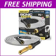 Weatherproof 75ft Water Hose - Lightweight & Kink-Free Stainless Steel Design