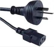 NEW UPAT-IEC-1.8M AT-IEC-1.8M, ASTROTEK AU POWER CABLE 2M - MALE WALL 240V PC TO POWER SOCKET 3PIN TO ICE 320-C13 BLACK AU CERTIFIED LS->CBAT-IEC-2M... ...