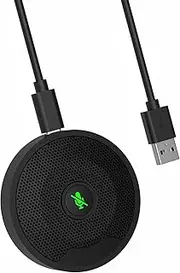 zolyet UM10 USB Conference Microphone 360° Omnidirectional Condenser PC Microphones for Video Conference Gaming Chatting Black