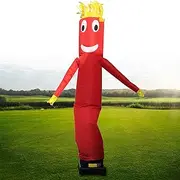 10ft 3M Inflatable Dancing Doll Red Tube Sky Man Wind Sky Wavy Dancer Inflatable Advertising Air Puppet Waving Arm（No Blower）