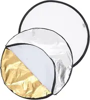 MOLUCKFU Folding Light Reflector Photography Diffuser Board for Indoor Outdoor Use Portable Reflective Disc for Lighting Video and Portrait Photography