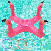 Inflatable Pool Ring Toss Games Toys, Floating Shark Flamingo Swimming Pool Ring
