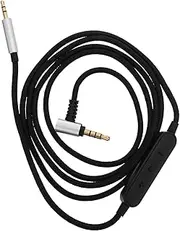 KALLORY 1Pc Headphone Audio Cable with Line Control for Noise Isolating Earphone Connection Wire Durable Replacement for Optimal Sound