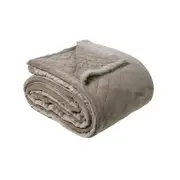 Mansfield 480gsm Sherpa Blanket Silver Grey - Queen/King Bed