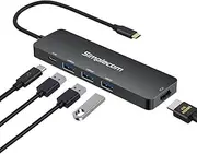 Simplecom CH545 USB-C 5-in-1 Multiport Adapter Docking Station with 3-Port USB 3.0 Hub PD HDMI