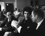 JAMES ELMS NEIL ARMSTRONG WITH VALERIE ANDERS APOLLO 8 8X10 NASA PHOTO (AA-643)