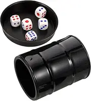 JOINPAYA Game Dice Holder Set Dice Shaking Cups with 1 Set Dices Ktv Party Game Accessory Easy to Clean
