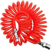 jojofuny PU Spring Coiled Air Hose Flexible Pneumatic Tube for Compressor and Inflator Resistant Durable for Easy Handling and Movement