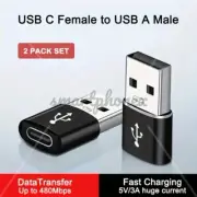 USB Type A Male to USB C Type C Female Charging Port Adapter Fast Converter