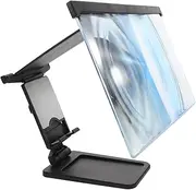 Outanaya Phone Screen Magnifier Mobile Screen Magnifier Plastic Phone Stand Compact Phone Stand Mobile Phone Folding Stand Phone Stand Bracket Projection Amplifier Support Black Acrylic