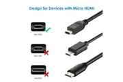 Micro HDMI Male to HDMI Male Cable, Compatible with GoPro Hero, Canon/Nikon/Sony Camera, 6 Feet(Black)
