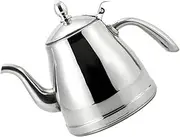 PEPLAYTAL 1Pc Stainless Steel Long Spout Teakettle for Induction Cooker Portable Water Kettle with Scald Handle Practical Tea Pot for Home Kitchen Capacity
