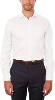 NWT $55 SIZE 18 34/35 2XL VAN HEUSEN RGLR FIT WRINKLE FREE FLEX STRETCH SHIRT