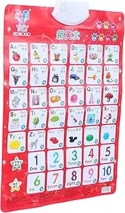 BESPORTBLE Educational Boys and Girls Talking Poster Electronic Chart Alphabet Learning PVC Material Early Education