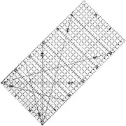 NOLITOY Quilter's Ruler Patchwork Double Grid Lines Non-Slip Acrylic Sewing Tool for Precise Cutting