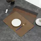 Foldable Placemat Non-slip Elegant Light Luxury Placemats Set Faux Leather Table